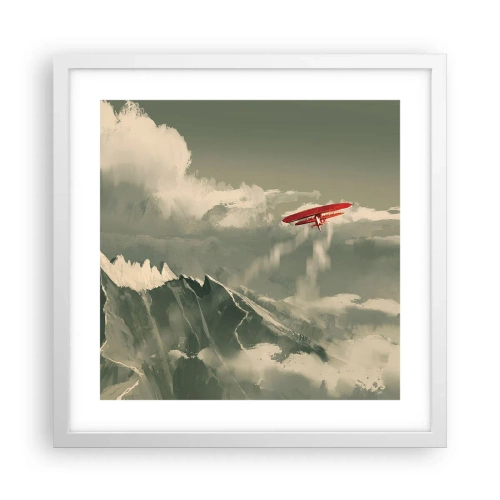 Poster in einem weißen Rahmen - Furchtloser Pionier - 40x40 cm