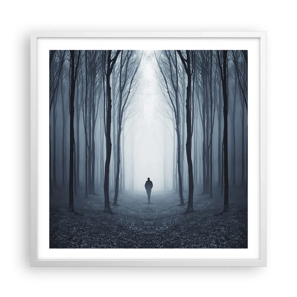 Poster in einem weißen Rahmen - Alles einfach und übersichtlich - 60x60 cm