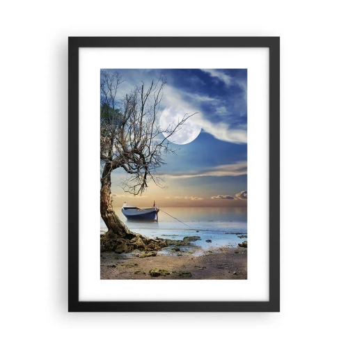 Poster in einem schwarzem Rahmen - Ist das das Ende oder der Anfang? - 30x40 cm