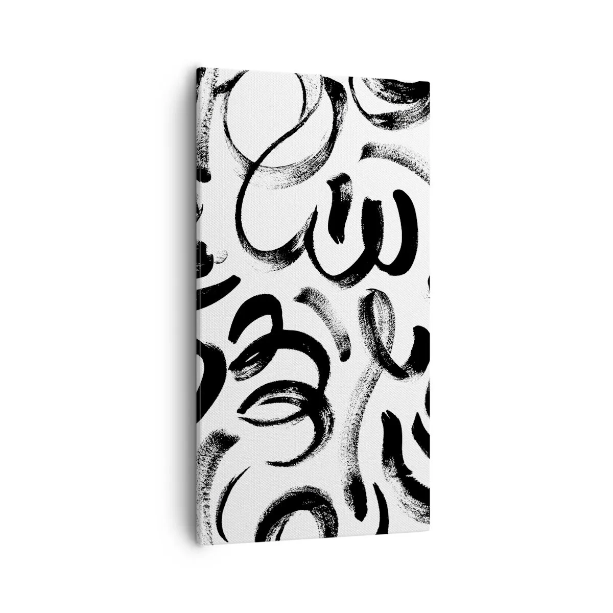 Bild auf Leinwand - Leinwandbild - Schwarz auf Weiß - 55x100 cm