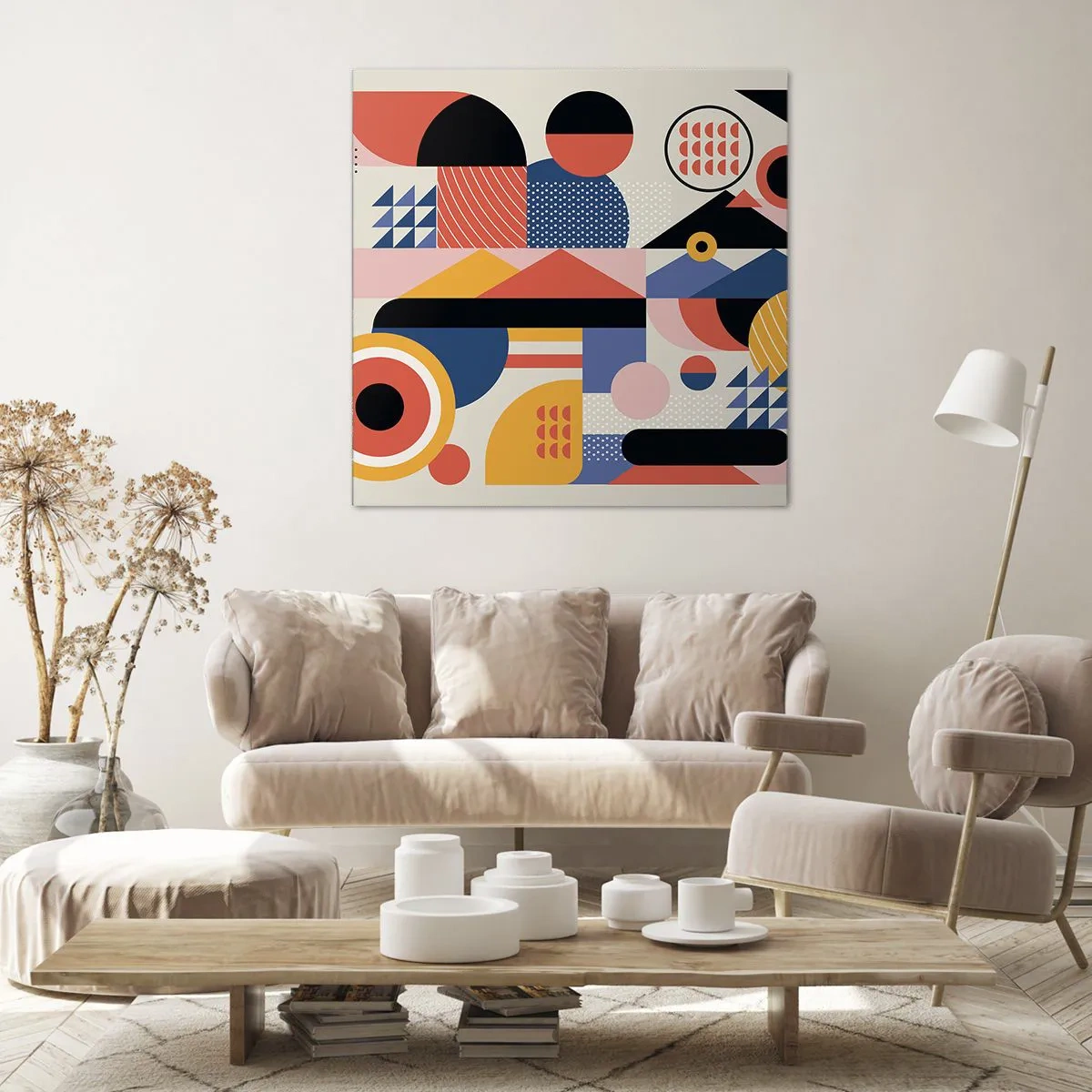 Bild auf Leinwand - Leinwandbild - Komposition: Na, los, spiel! - 30x30 cm