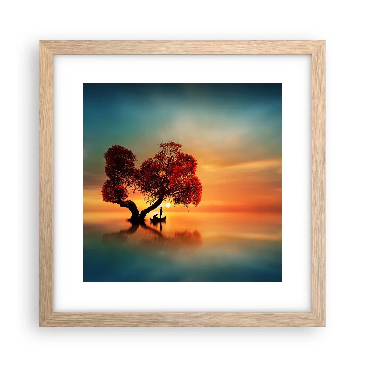 Poster in einem Rahmen aus heller Eiche - Oddaysons und die Stille der Weltlosen - 30x30 cm