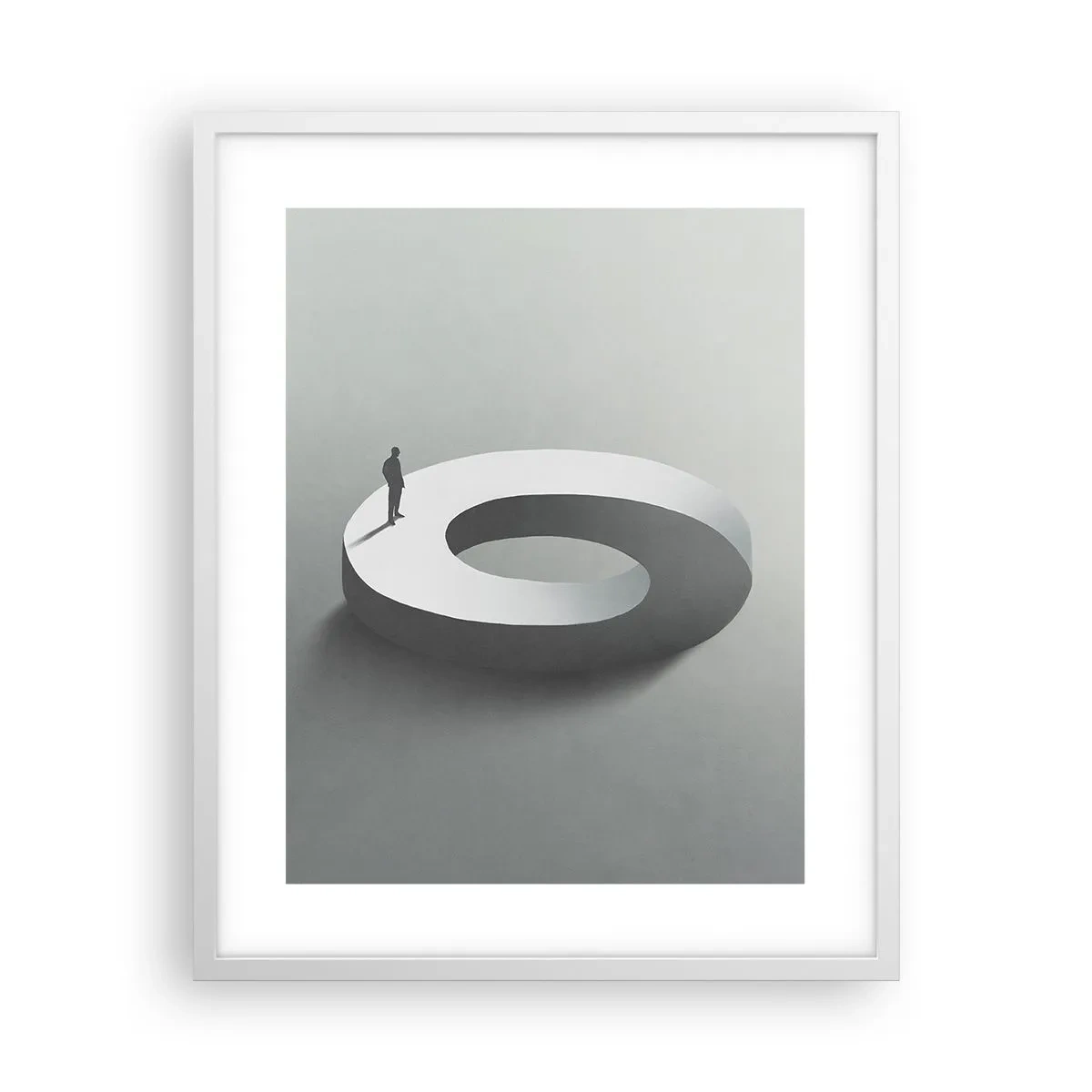 Poster in einem weißen Rahmen - Und wie soll man davon klug werden - 40x50 cm