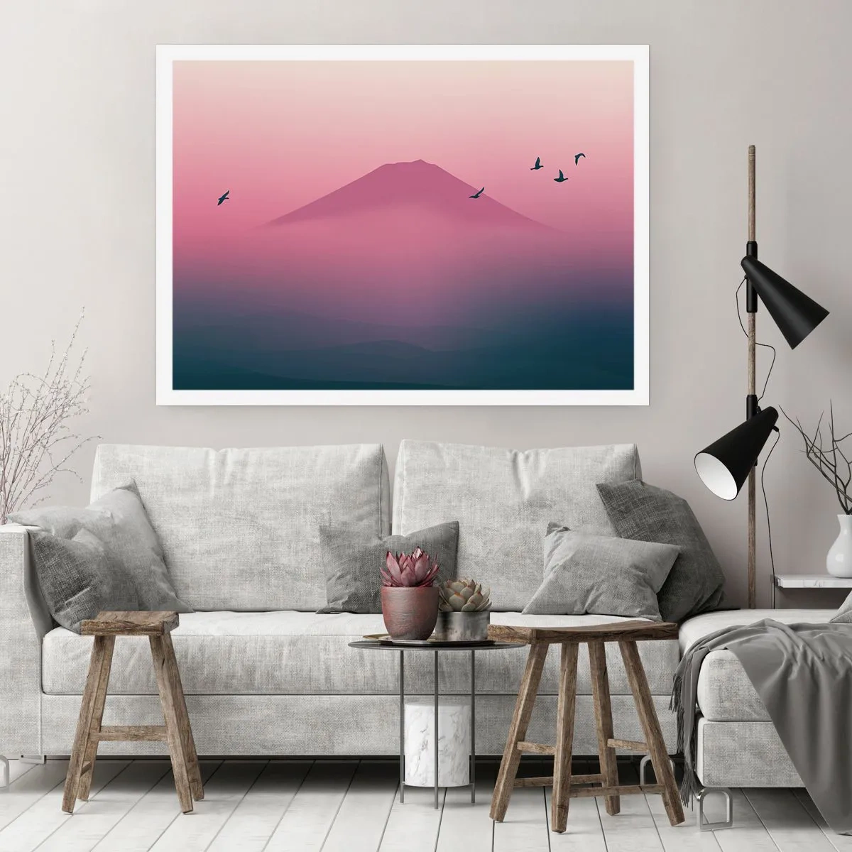 Poster - Wanderer über den Wolken - 50x40 cm