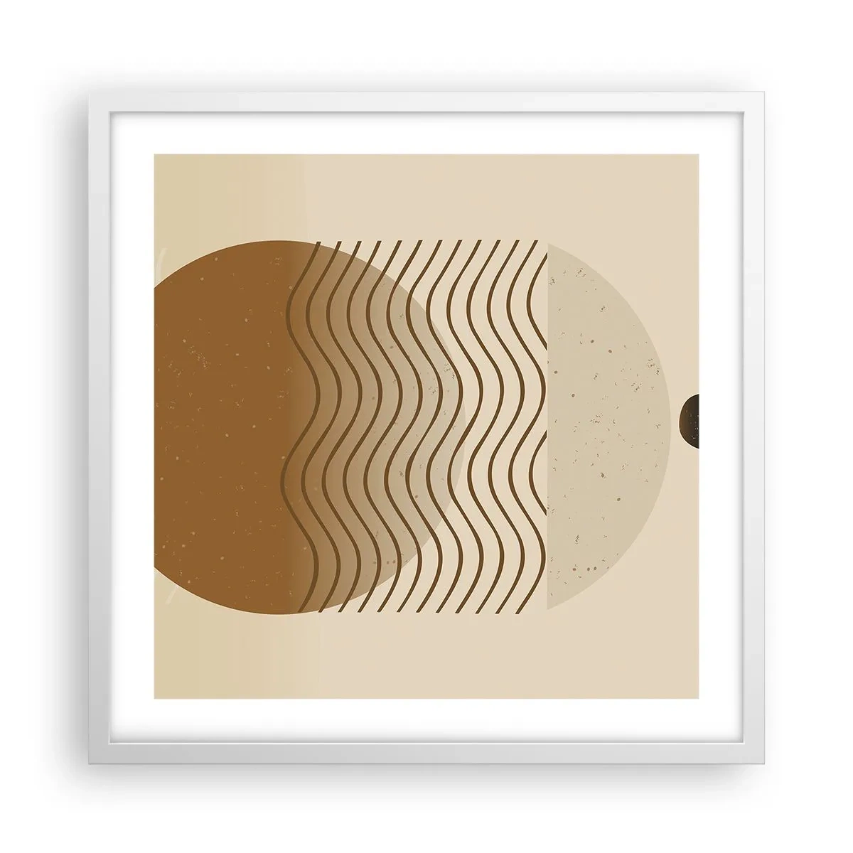 Poster in einem weißen Rahmen - Zur Entstehung geometrischer Figuren - 50x50 cm