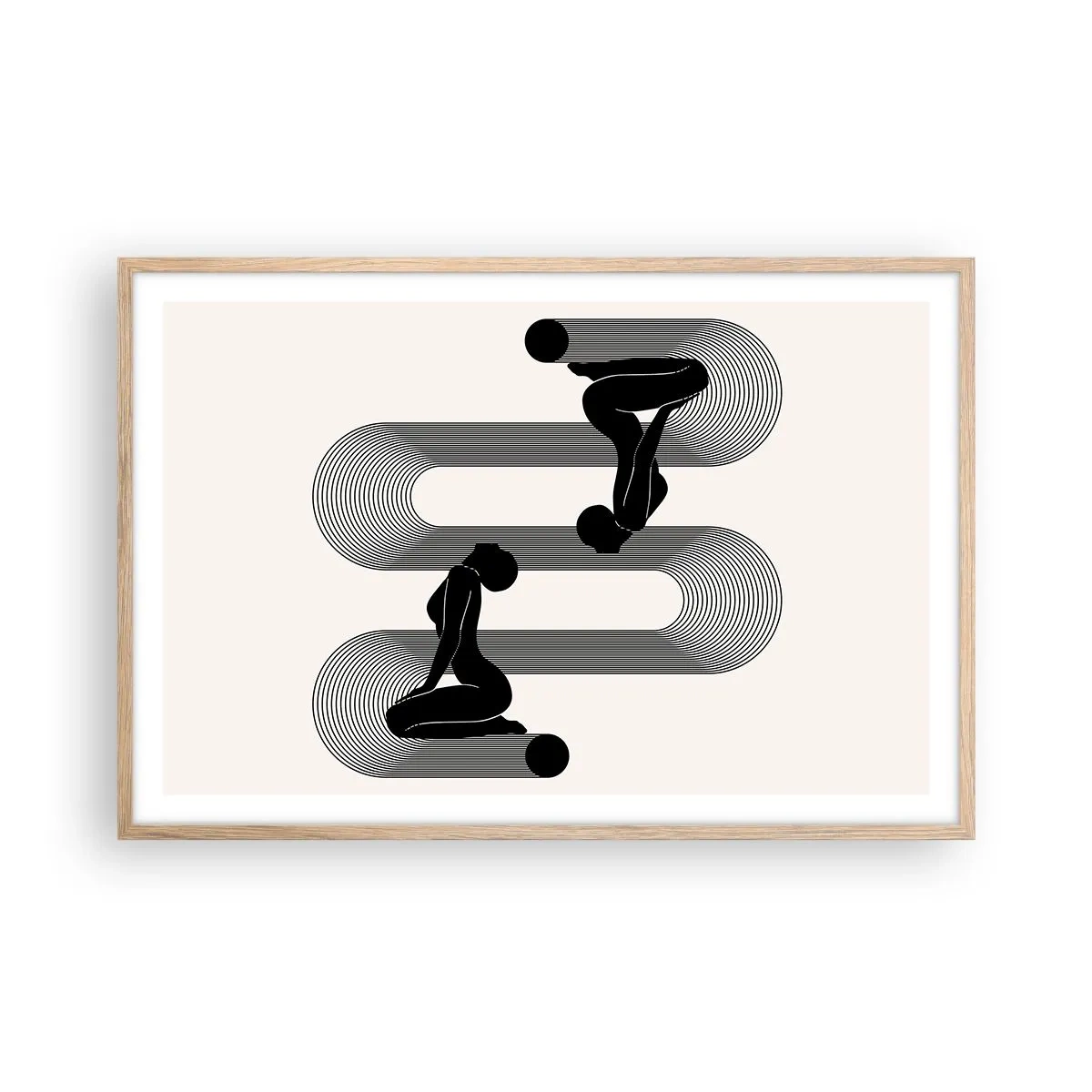 Poster in einem Rahmen aus heller Eiche - Sinnliche Symmetrie - 91x61 cm