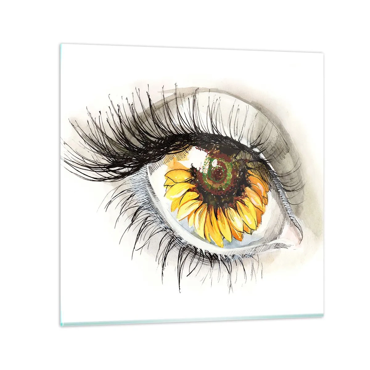 Glasbild - Bild auf glas - Ein Look so heiß wie der Sommer - 30x30 cm