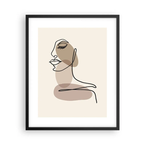 Poster in einem schwarzem Rahmen - Sich selbst zugehört - 40x50 cm