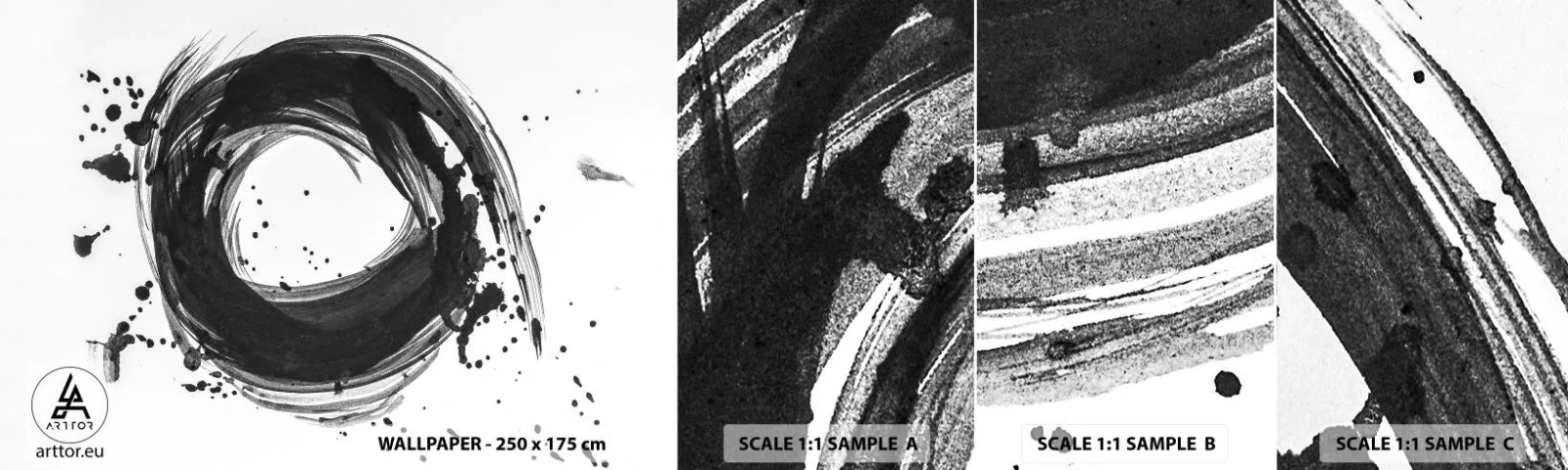 Fototapeten Muster Selbstklebend Deluxe Sticker - Der Wirbel der Schöpfung - Abstraktion, Stück, Grafik - 100x30 cm