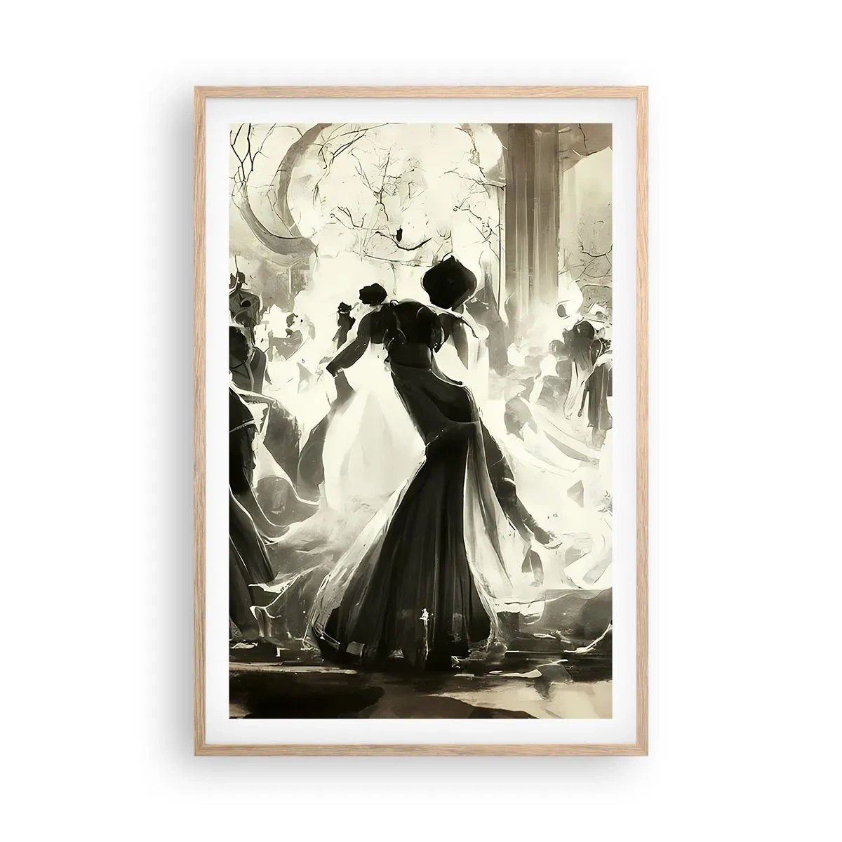 Poster in einem Rahmen aus heller Eiche - Die große Maskerade - 61x91 cm