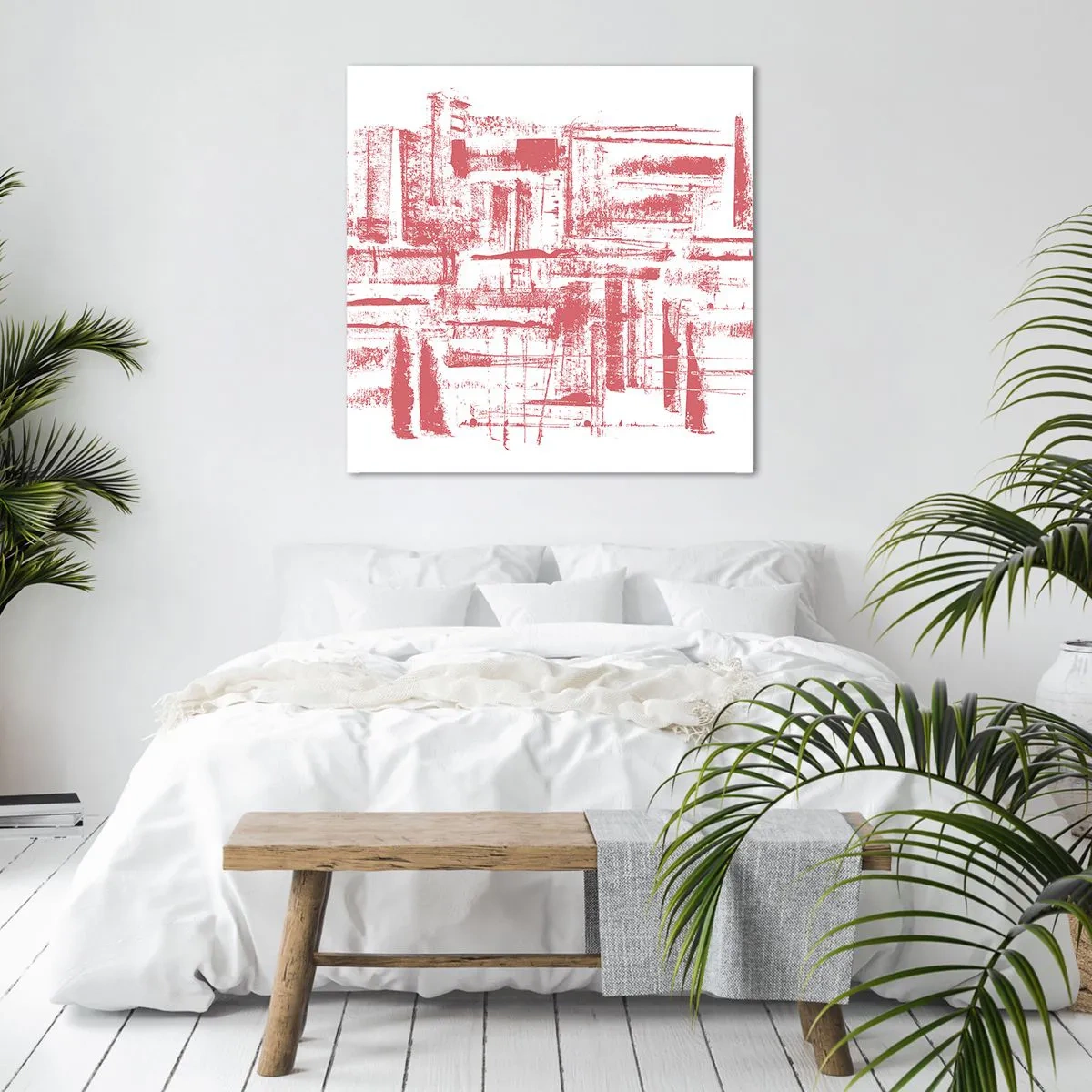 Bild auf Leinwand - Leinwandbild - Die rote Stadt - 70x70 cm