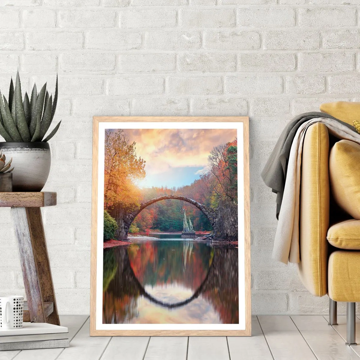 Poster in einem Rahmen aus heller Eiche - Auf der anderen Seite des Spiegels - 30x40 cm