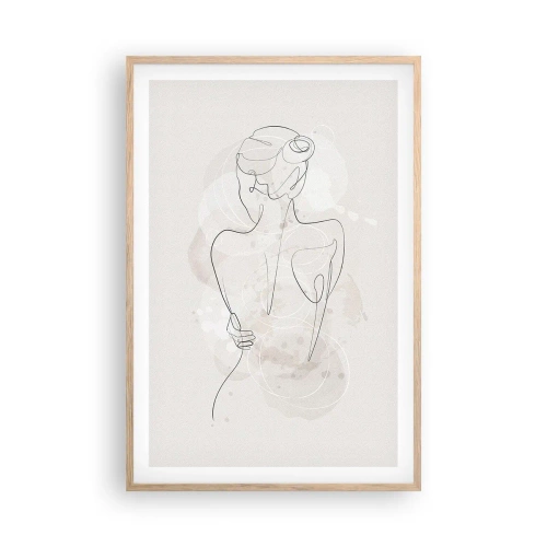 Poster in einem Rahmen aus heller Eiche - Wie ein sensibles Instrument - 61x91 cm