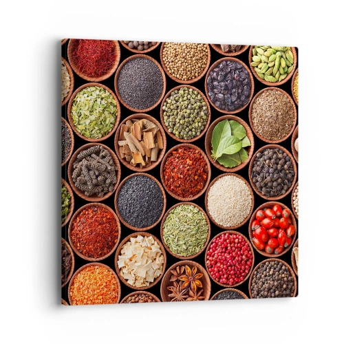 Bild auf Leinwand - Leinwandbild - Alle Aromen der Welt - 40x40 cm
