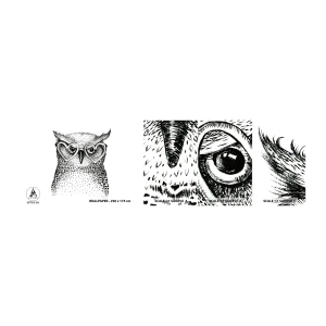 Fototapeten Muster Selbstklebend Deluxe Sticker - Klug und mit Liebe - Eule, Für Kinder, Tiere - 100x30 cm