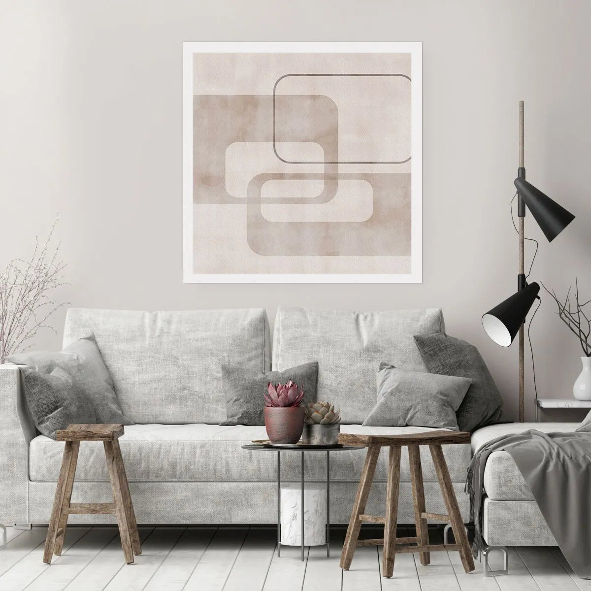 Poster - Geometrische Fuge - 30x30 cm