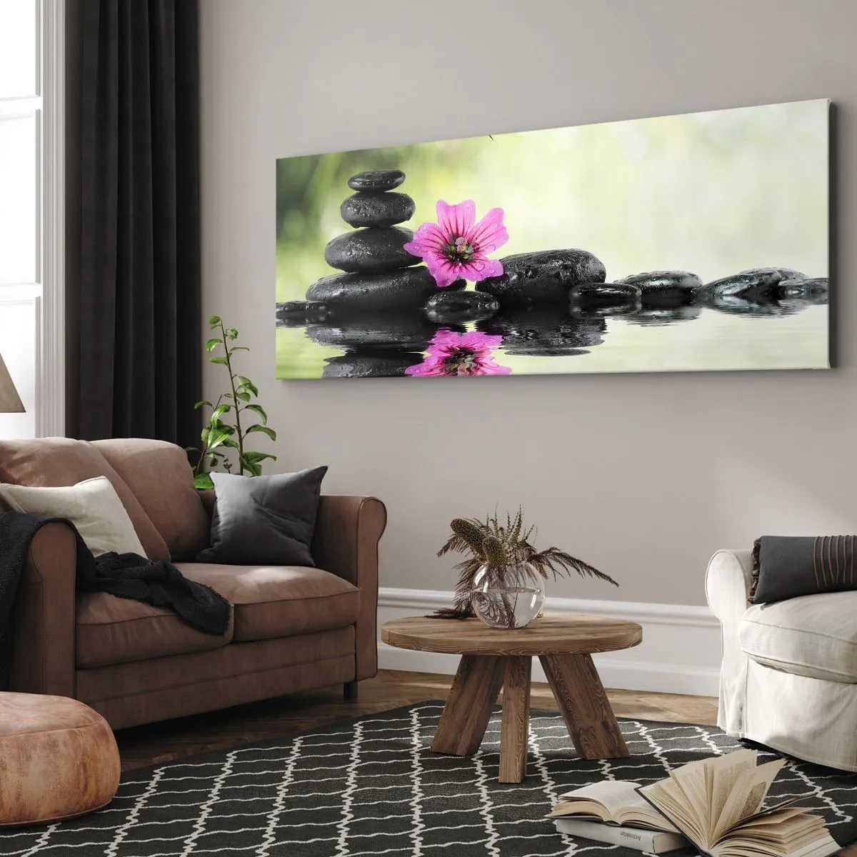 Bild auf Leinwand - Leinwandbild - Zeit für die Seele - 90x30 cm