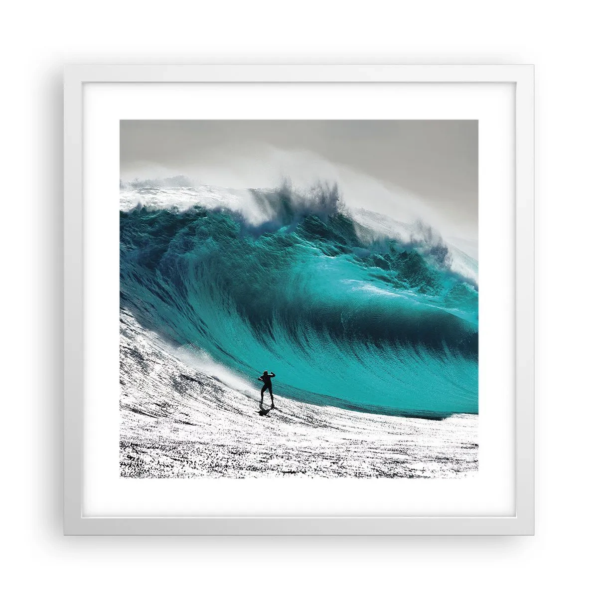 Poster in einem weißen Rahmen - Herausforderung angenommen - 40x40 cm