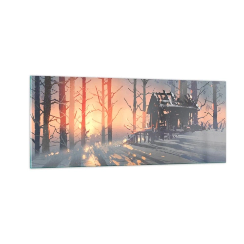 Glasbild - Bild auf glas - Hier sieht nur die Sonne rein - 100x40 cm