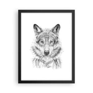 Poster in einem schwarzem Rahmen - Ein geborener Anführer - 30x40 cm