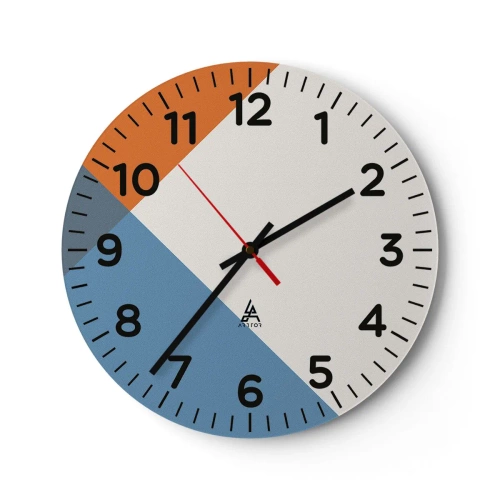 Wanduhr - Glasuhr - In einem Winkel… - 30x30 cm