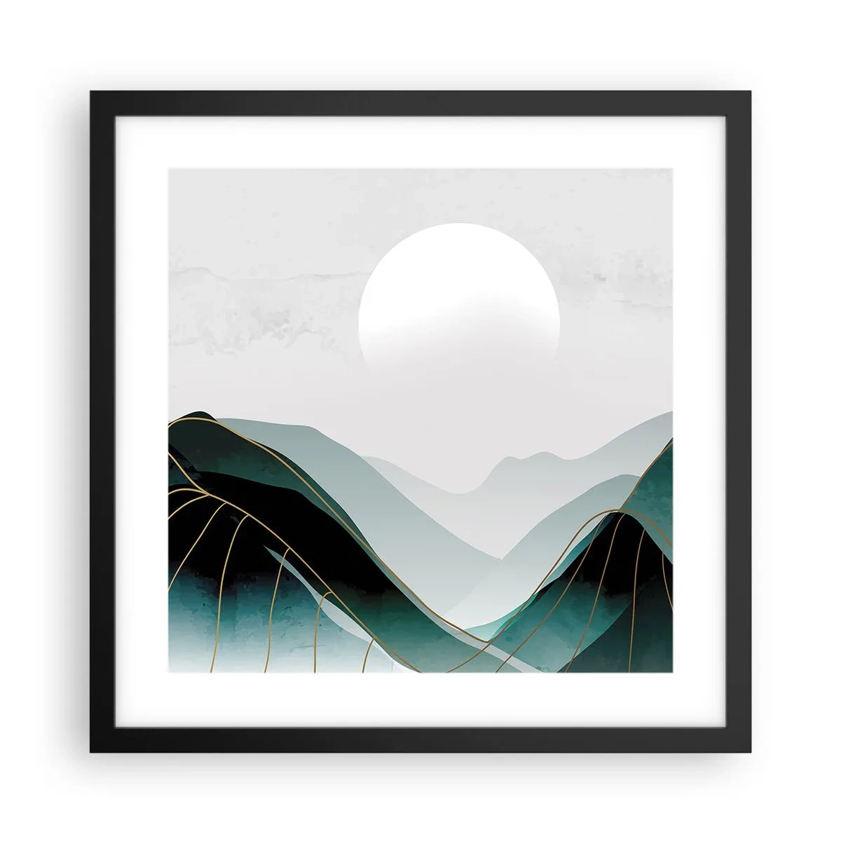 Poster in einem schwarzem Rahmen - In voller Majestät - 40x40 cm