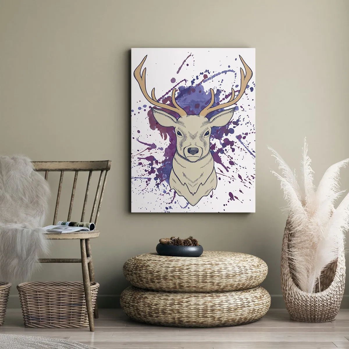 Bild auf Leinwand - Leinwandbild - Mut und Ausgeglichenheit - 65x120 cm