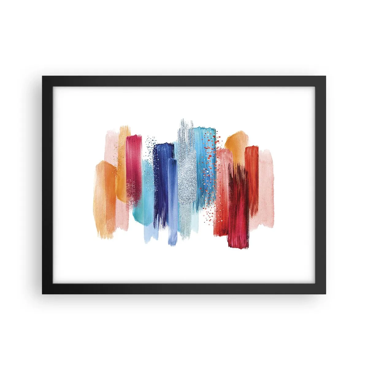Poster in einem schwarzem Rahmen - Auf und ab - 40x30 cm