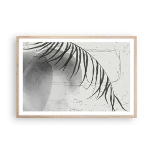 Poster in einem Rahmen aus heller Eiche - Subtile Exotik der Natur - 91x61 cm