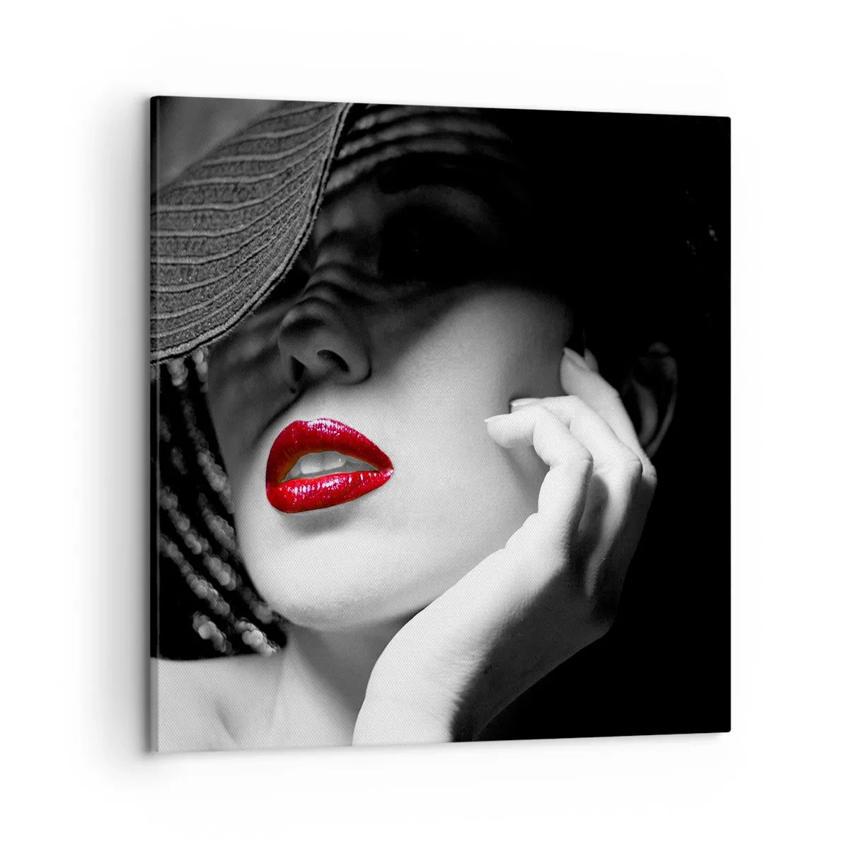 Bild auf Leinwand - Leinwandbild - Eine Studie in Scharlachrot - 50x50 cm