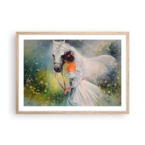 Poster in einem Rahmen aus heller Eiche - Wie aus einem schönen Traum - 70x50 cm