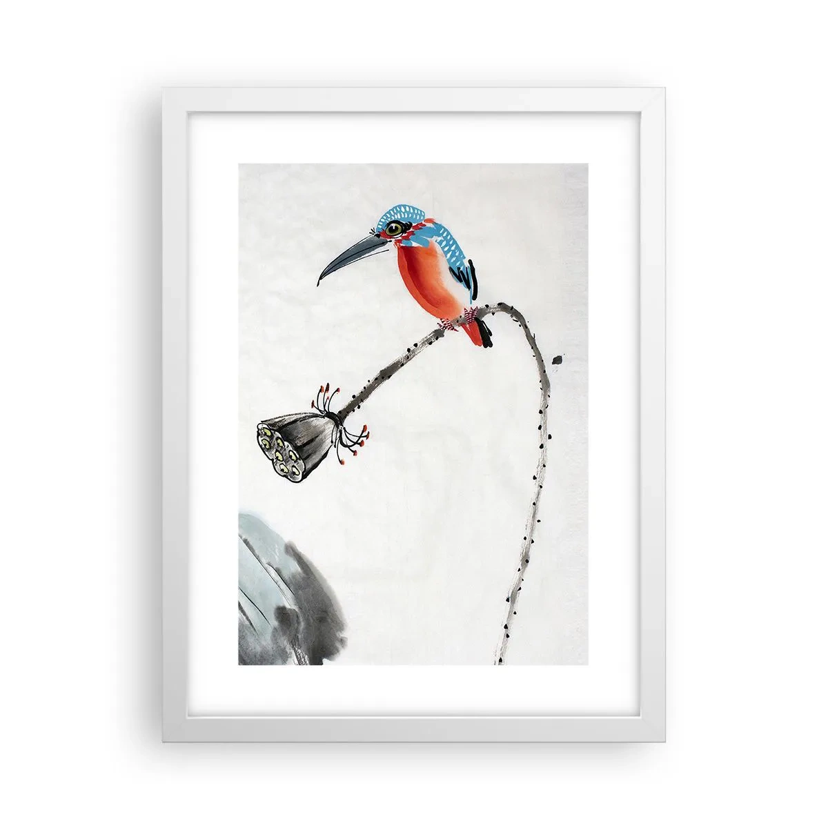 Poster in einem weißen Rahmen - Das Leben der Wiese - 30x40 cm