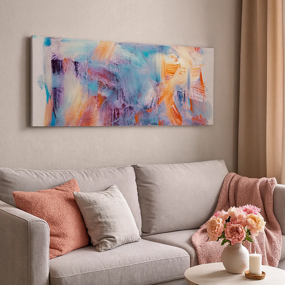 Bild auf Leinwand - Leinwandbild - Buntes Durcheinander - 30x30 cm