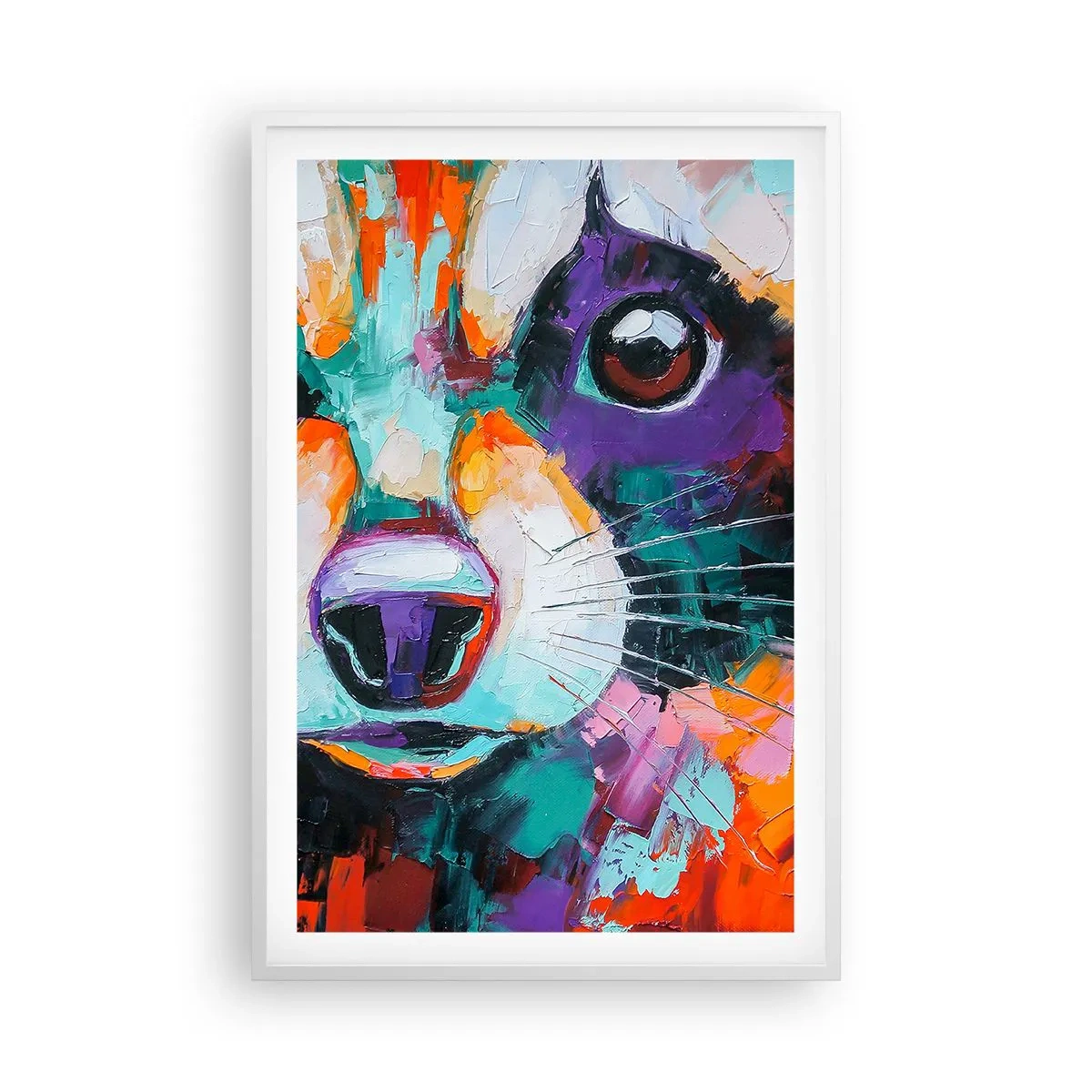 Poster in einem weißen Rahmen - Nur gute Emotionen - 61x91 cm