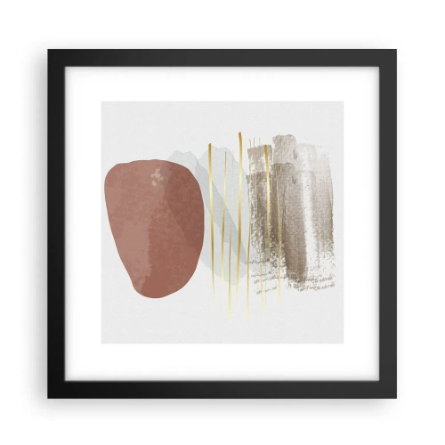 Poster in einem schwarzem Rahmen - Abstrakte Kolonnade - 30x30 cm