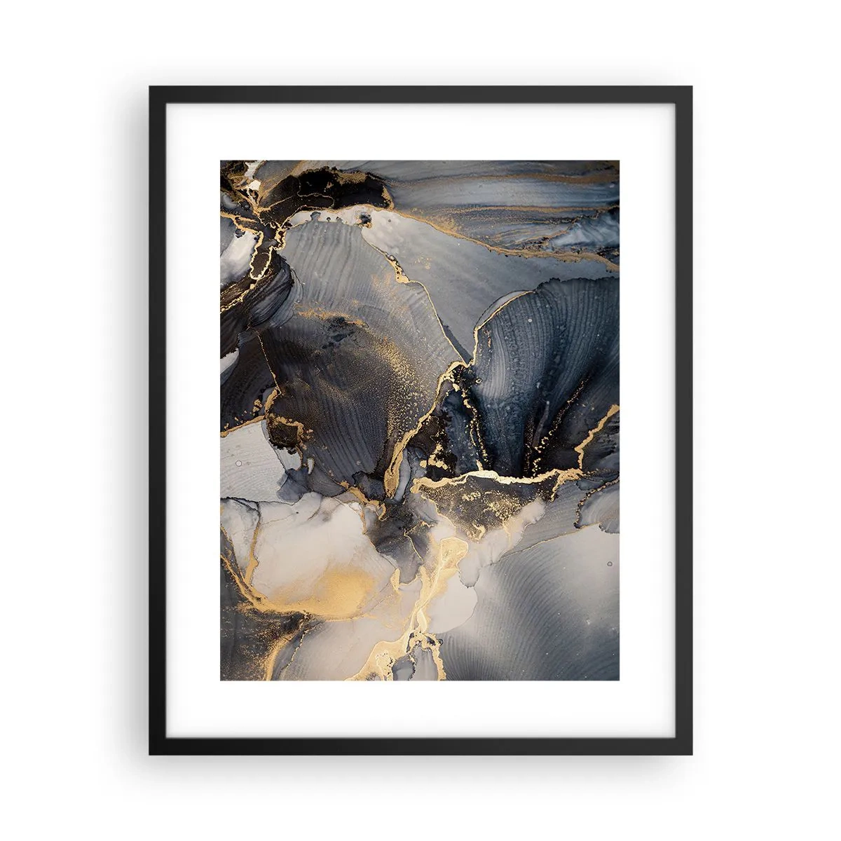 Poster in einem schwarzem Rahmen - Leben aus Stein - 40x50 cm