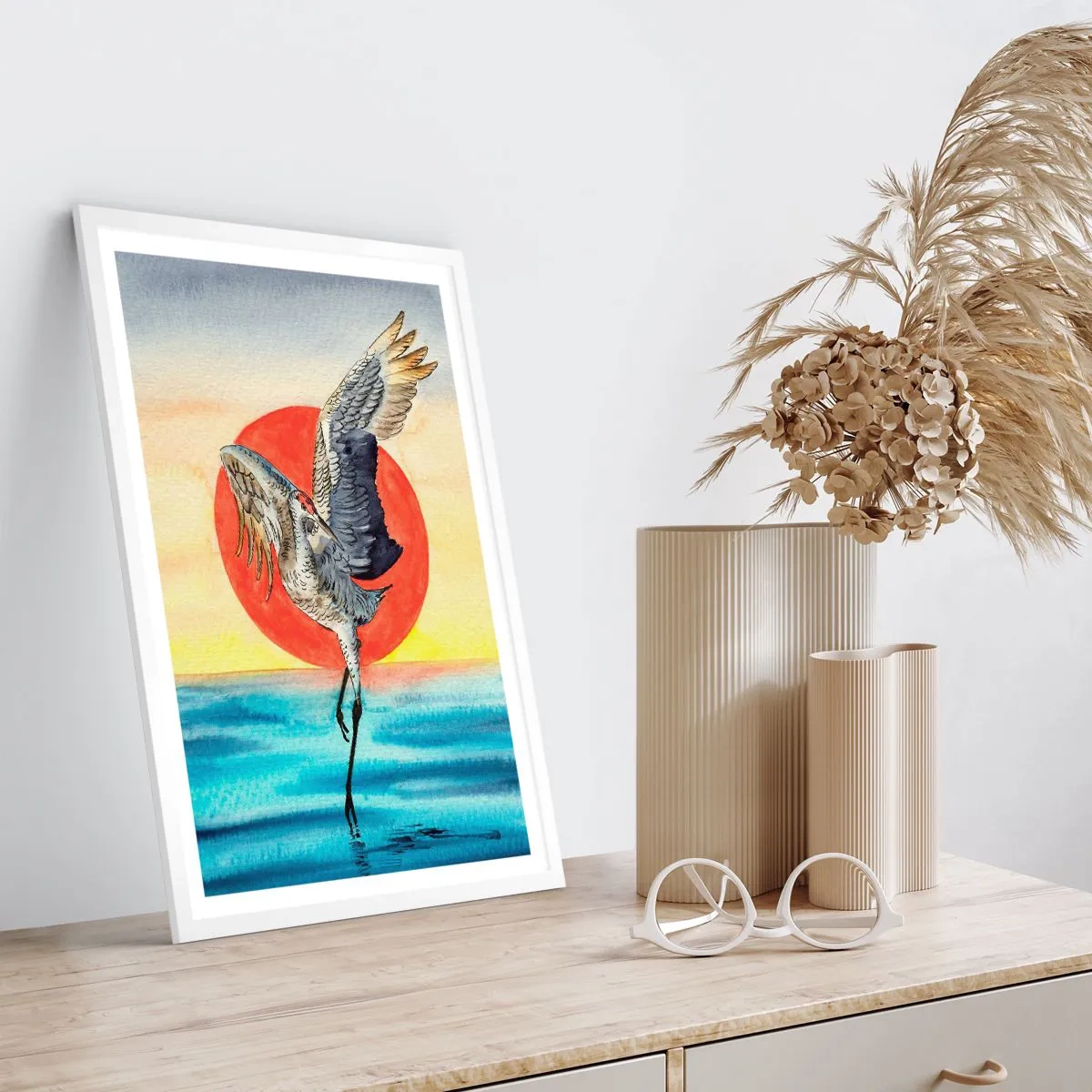 Poster in einem weißen Rahmen - Es ist Zeit zurückzugehen - 50x70 cm