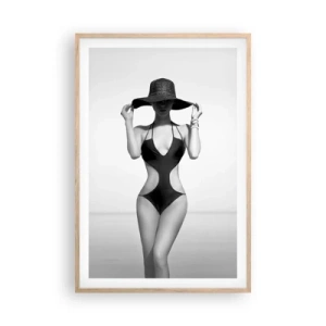 Poster in einem Rahmen aus heller Eiche - Mein Name ist: Eleganz - 61x91 cm