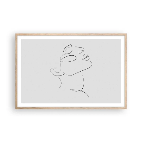 Poster in einem Rahmen aus heller Eiche - Die Drehungen und Wendungen der Träume - 91x61 cm