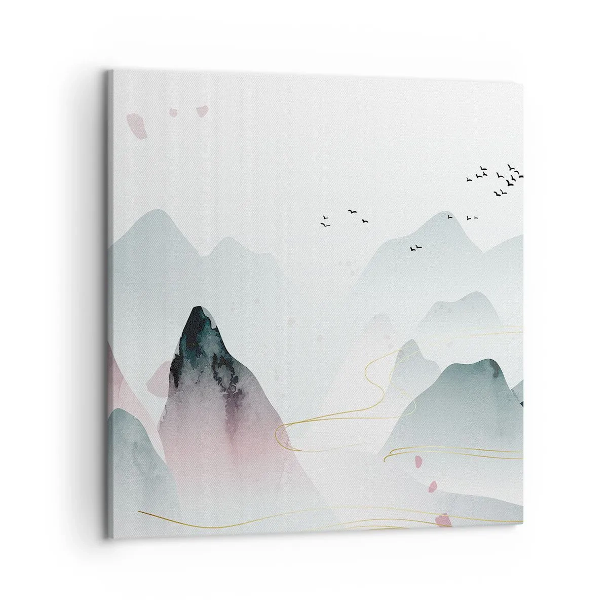 Bild auf Leinwand - Leinwandbild - Über die Gipfel - 50x50 cm