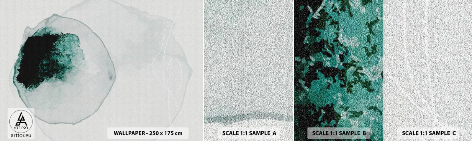 Fototapetenmuster Standard Eco - In einem Tropfen Wasser - Modern, Minimalistisch, Abstraktion - 100x30 cm