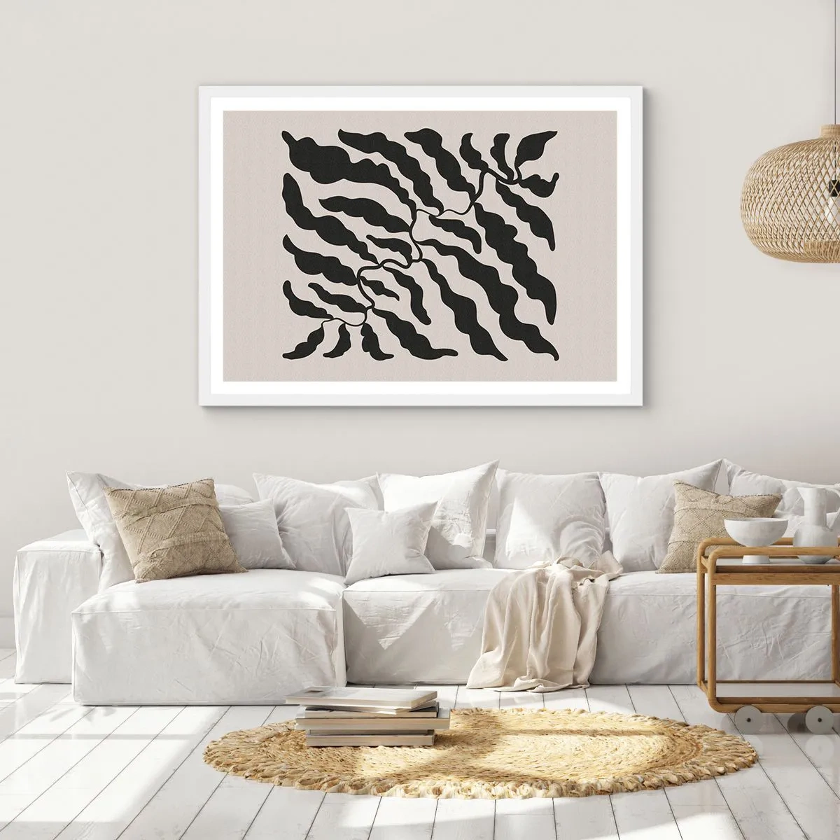 Poster in einem weißen Rahmen - Natur des Quadrats - 91x61 cm