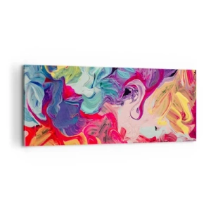 Bild auf Leinwand - Leinwandbild - Die Geburt der Farben - 100x40 cm