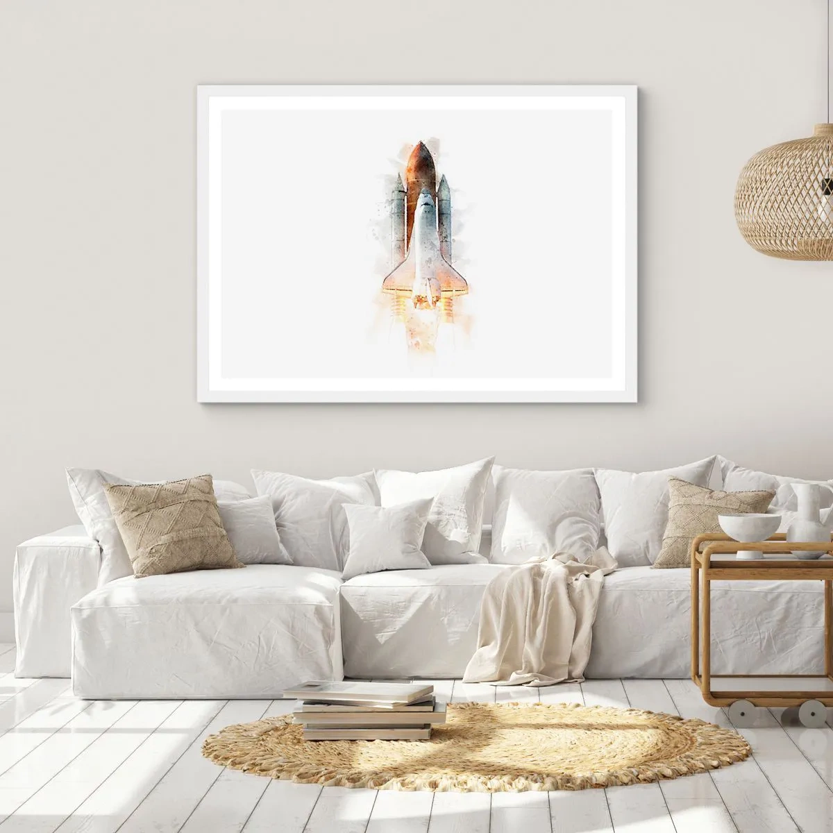 Poster in einem weißen Rahmen - Entdecker für den Anfang - 50x40 cm