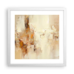 Poster in einem weißen Rahmen - Seele aus Bernstein - 40x40 cm