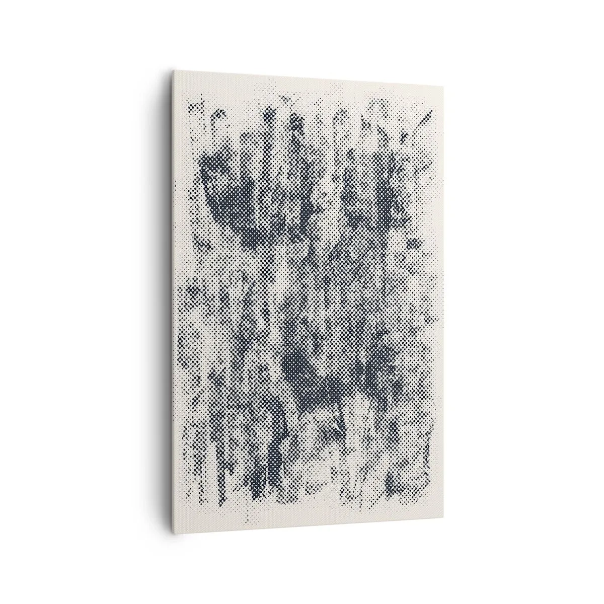 Bild auf Leinwand - Leinwandbild - Abstrakte neblige Komposition in Grautönen - 80x120cm - Nebelige Komposition - Moderne Wanddekoration für Wohnzimmer und Schlafzimmer ARTTOR