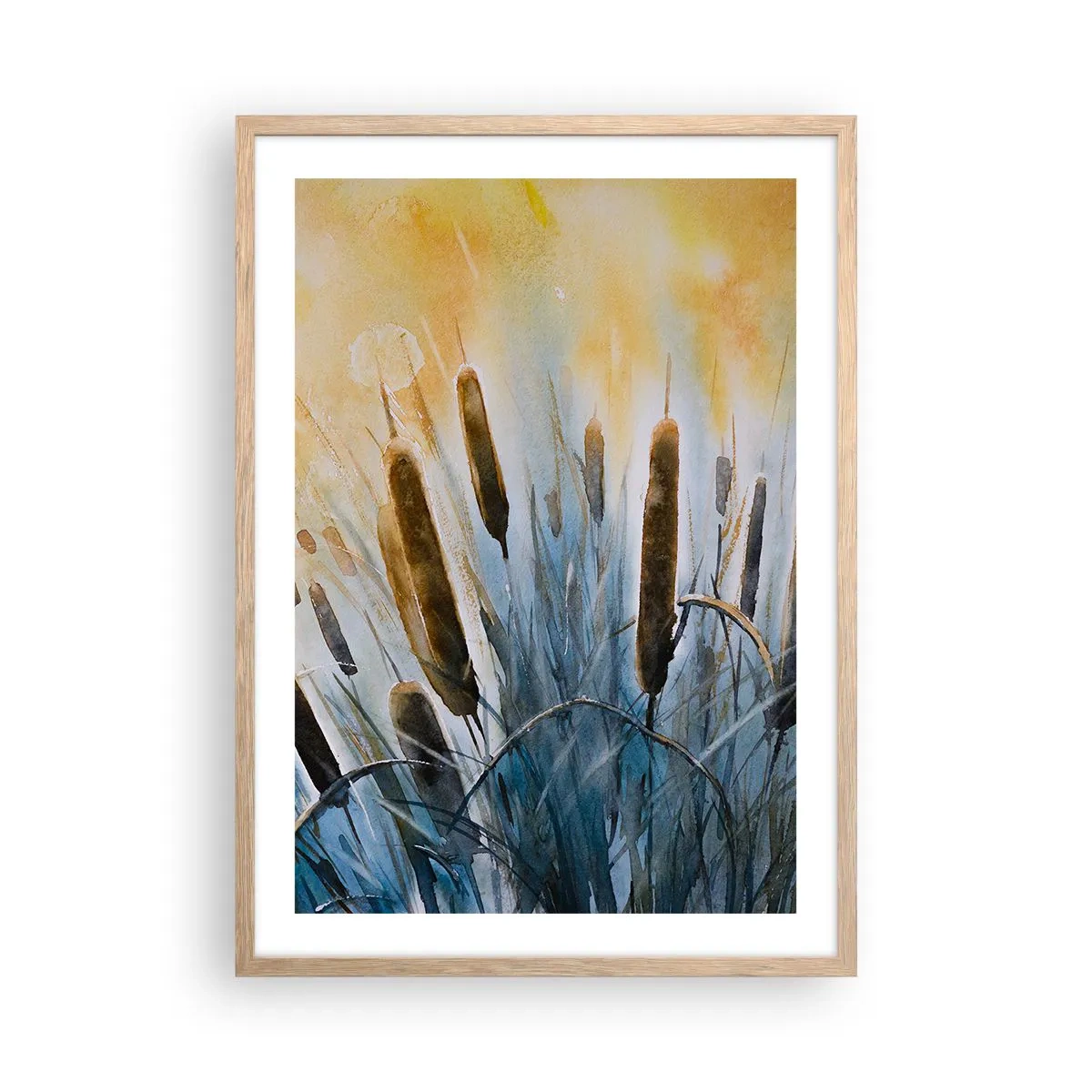 Poster in einem Rahmen aus heller Eiche - Die Kälte des Wassers, die Hitze der Sonne - 50x70 cm