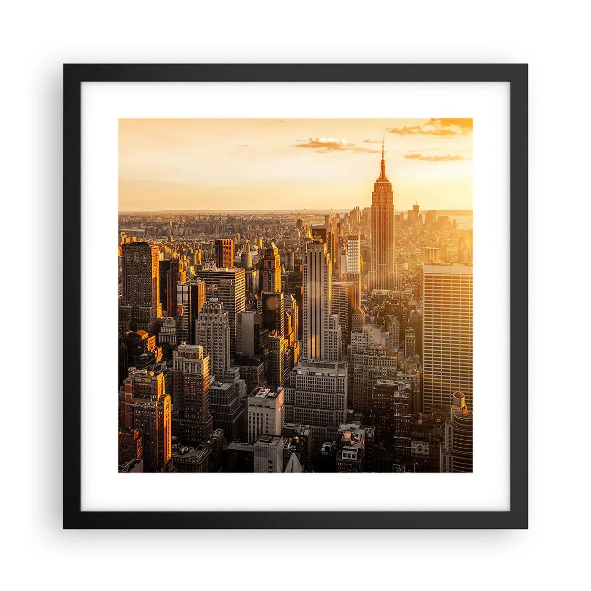 Poster in einem schwarzem Rahmen - In der Sonne wachsen - 40x40 cm