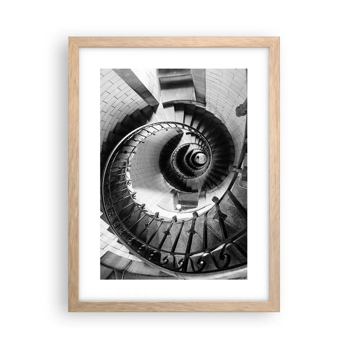 Poster in einem Rahmen aus heller Eiche - Höher und höher - 30x40 cm