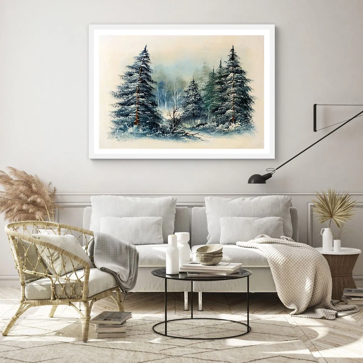Poster in einem weißen Rahmen - Bereit für Weihnachten - 100x70 cm